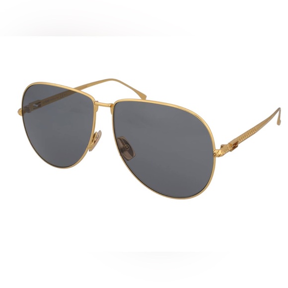 FENDI Auth Gold Metal Aviator Sunglasses w/ grey lens - Picture 1 of 12